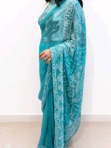 Chikankari hand Embroidered Saree
