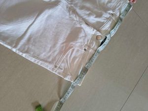 westside Classic White Denim Shorts