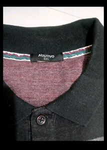 Men's Polo 6xl t-Shirt with Plaid Detail