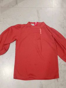 Chic Coral High Neck Blouse