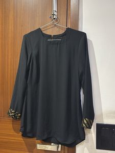 boutique stiched classy black top/kurti