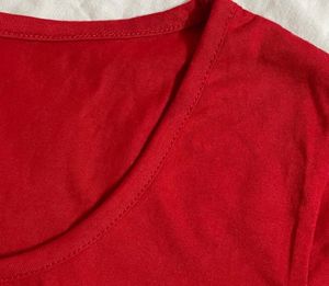 Red Long Sleeve Top