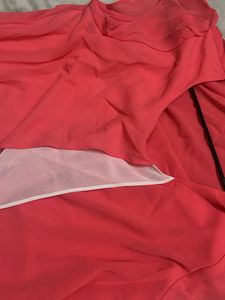 Stylish Coral Asymmetrical Top