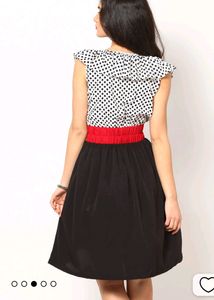 Back &amp; White Polka Dot Dress
