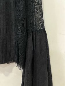 black mesh top