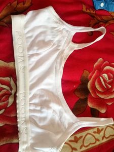 Comfortable White Sports Bra