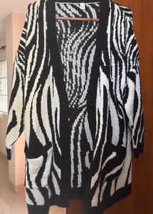 Zebra Print Cozy Cardigan