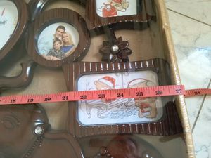 Family Photo Frame With Clock Wall Hanging