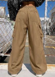 Khaki Cargo Parachute Pants