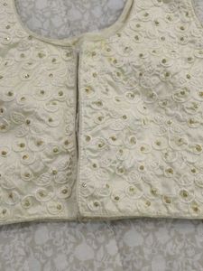 Elegant Cream Embroidered Blouse