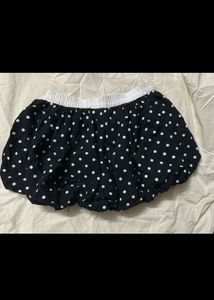 Black Polka Dot Bubble Skirt
