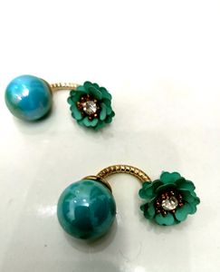 Chic Flower Ring &amp; Ball Earrings Set