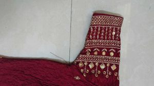 Maroon Embroidered Blouse