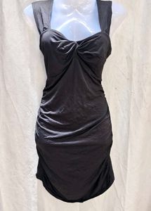 Chic Black Ruched Dress