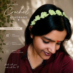 Handmade Crochet Flower Headband