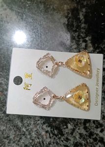 Designer Blue Triangle Flower Earrings combo offer