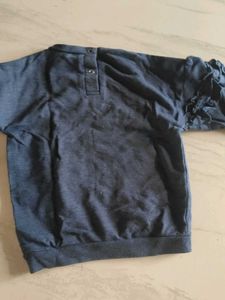 Blue "All You Need is Love" Graphic Top