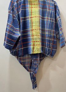 Stylish Plaid Button-Up Bodysuit Top