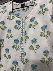Floral Cream Print Kurta
