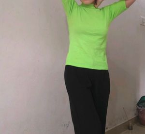 Lime Green Turtleneck Top