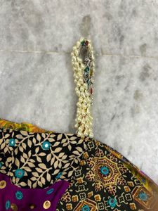 patchwork hand embroidered Navaratri blouse