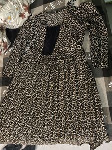 Leopard Print Mini Dress with Belt