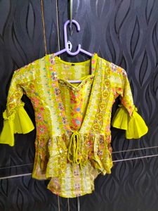 Vibrant Printed plazo set and shrug