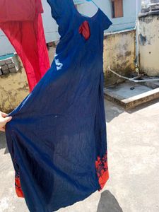 Blue Embroidered Kurta/Kurti