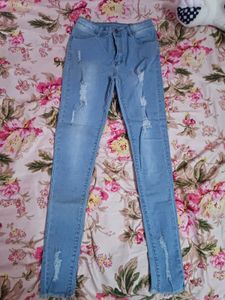 Light Blue Distressed Jeans