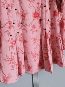 Pink Floral Print Top