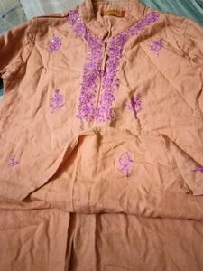 Embellished Orange Kurta - Shrishti