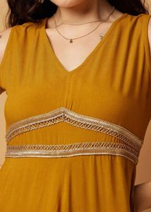 Elegant Mustard Ethnic Gown