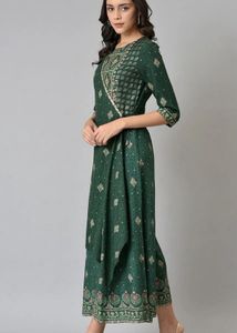 Elegant Green Printed Kurta Set