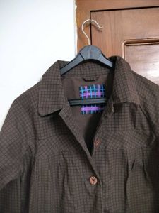 dark Brown Checked Jacket