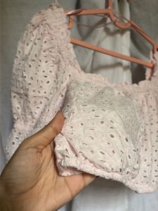 Pretty Pink Crop Top and Skirt Set