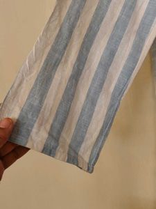 Striped Blue and White Kurta