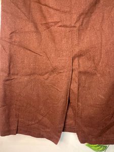 Brown Casual Skirt