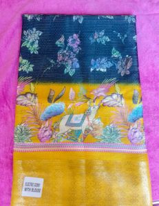 Beautiful zari line s fancy saree