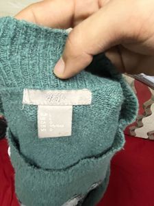 Green Swan Knit Sweater