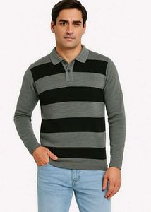 John Player Striped Pullover Sweater – Winter Wear