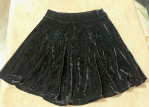 Elegant Black Velvet Skirt