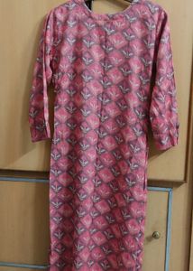 Pink Printed Kurta Set