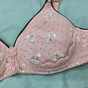 😍 Pink Floral Padded Bra
