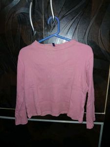 pink ribbed crop top