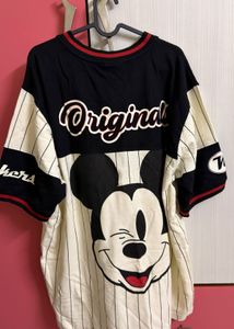 Mickey Mouse "28" Baseball Style Top
