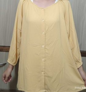 Yellow Button-Down Top
