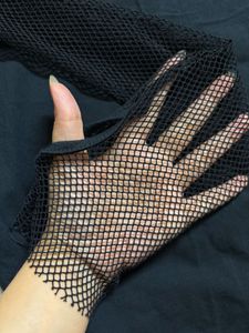 Black Mesh Sleeve Top