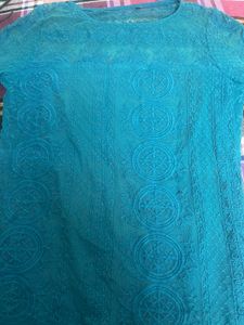 Beautiful lace top in soft cotton net material