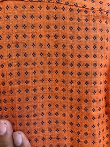 Orange Colour Stitched Shirt For Men