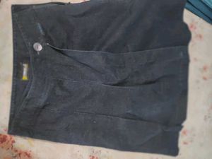 Dark Wash Wide Leg jords cum skirt